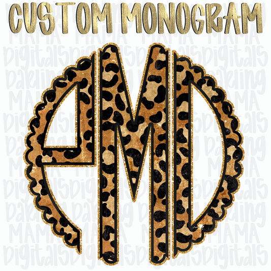 Dark Leopard Monogram
