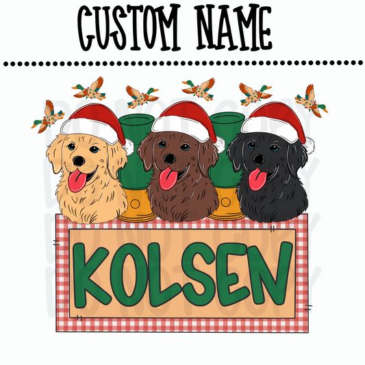 Custom Christmas Duck Dog Name