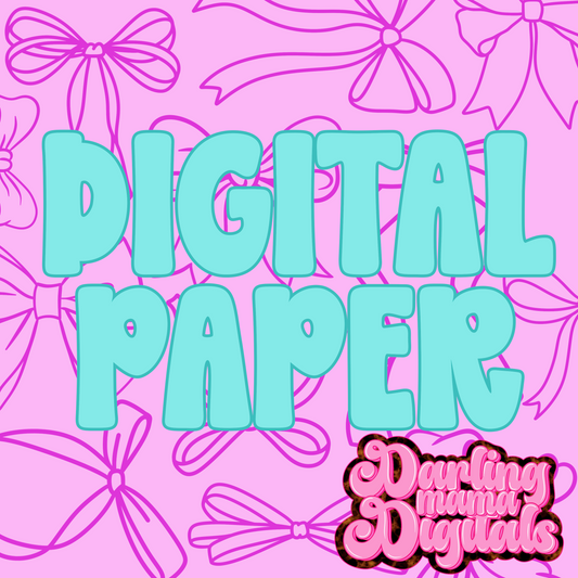 Purple bow digital paper