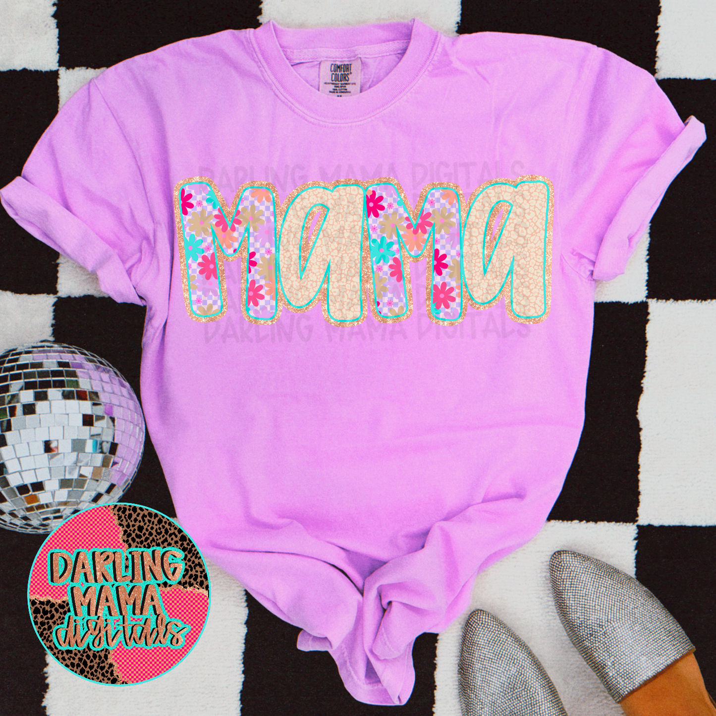 Flower Cheetah Checkered Mama