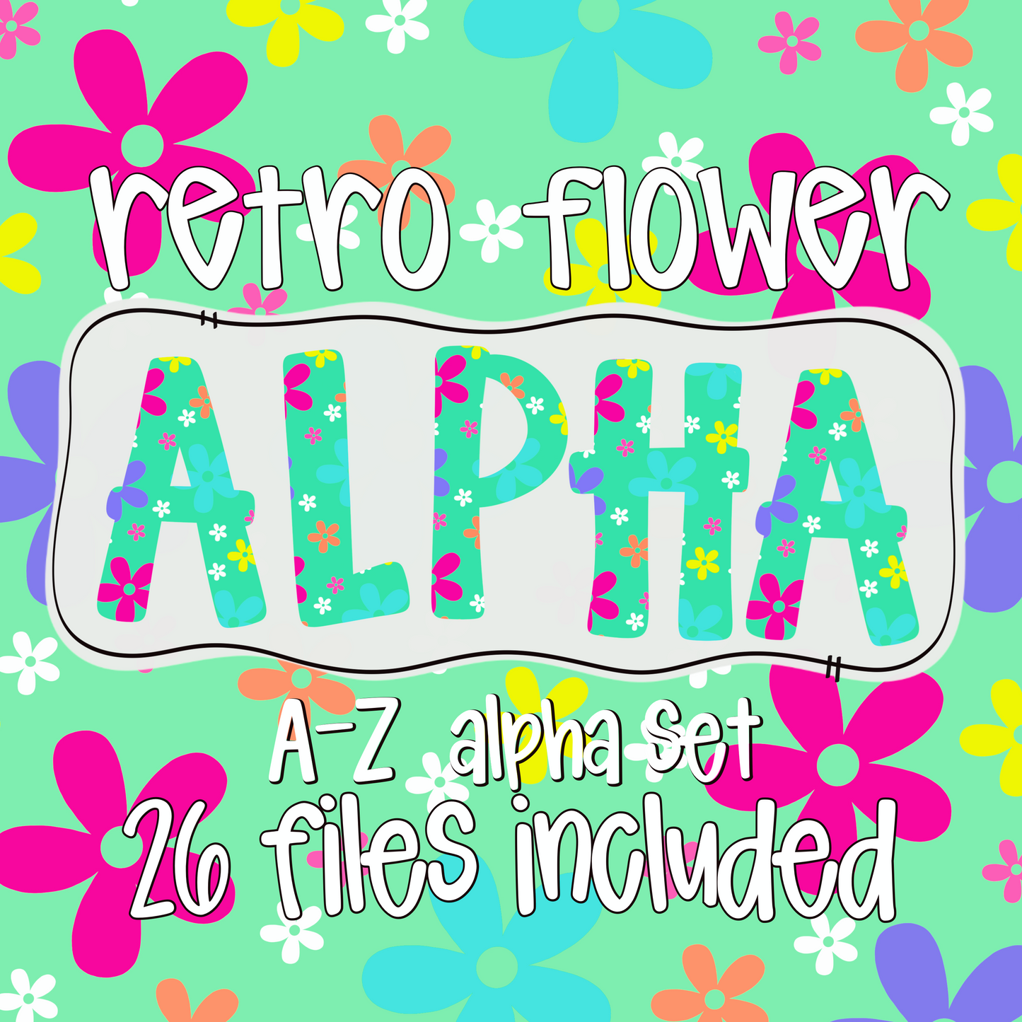 Retro Flower Aplha