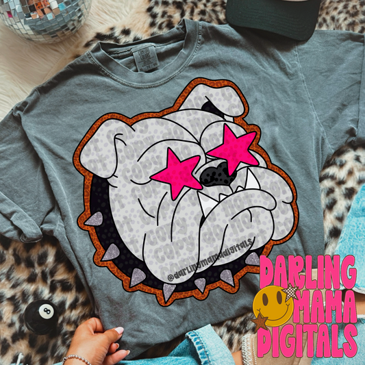 Preppy cheetah bulldog