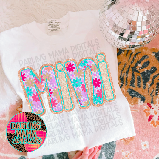 Flower Cheetah Checkered Mini