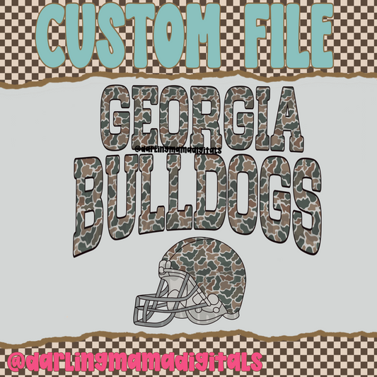 Custom camo football team