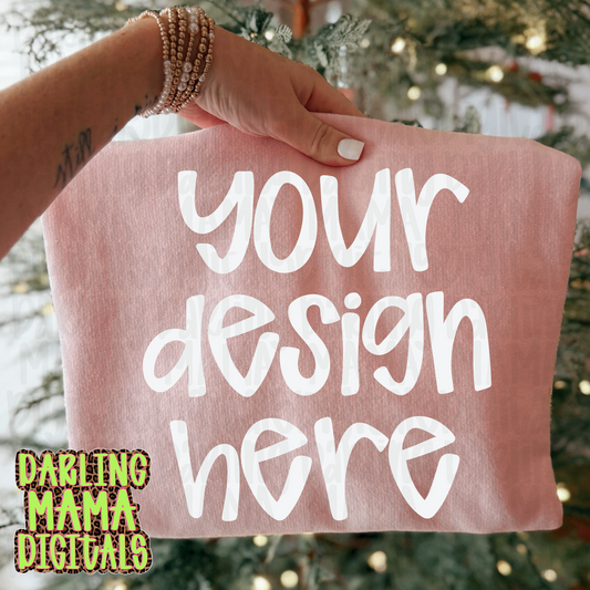 Light Pink sweatshirt Christmas tree