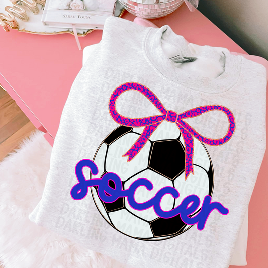 Cursive Cheetah Soccer Ball