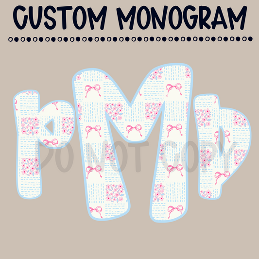 Coquette Patchwork Monogram