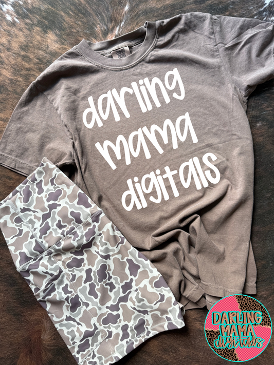 CC espresso Duck camo shorts