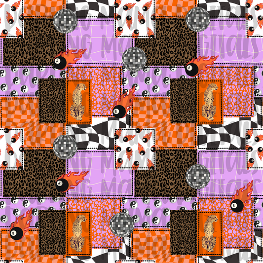 Preppy Cheetah Patchwork Seamless File