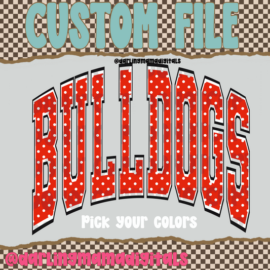 Custom varsity polkadot team name