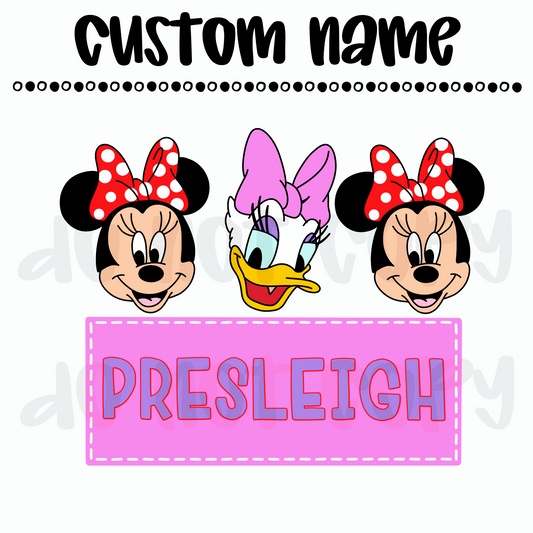Custom Minnie and Friends name