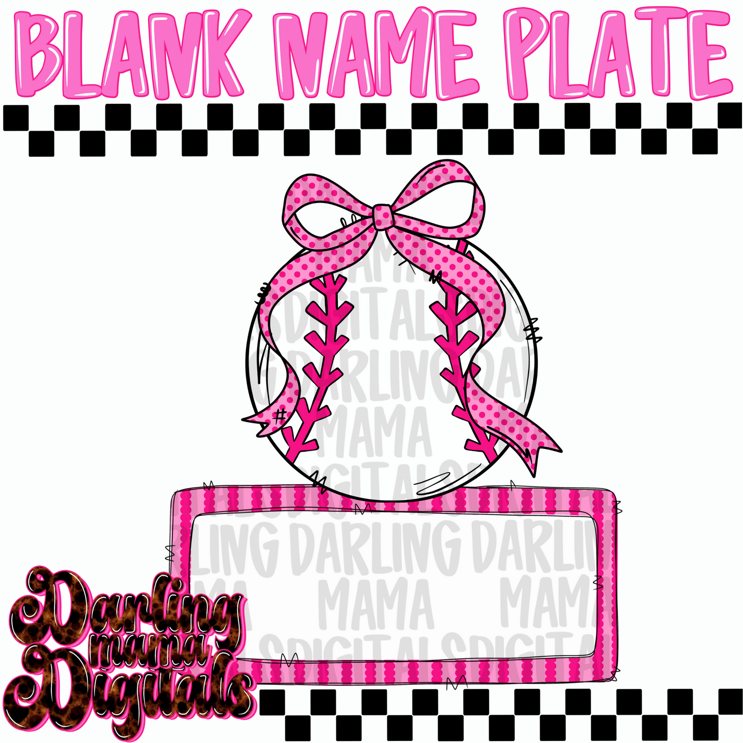 Pink Baseball with bow