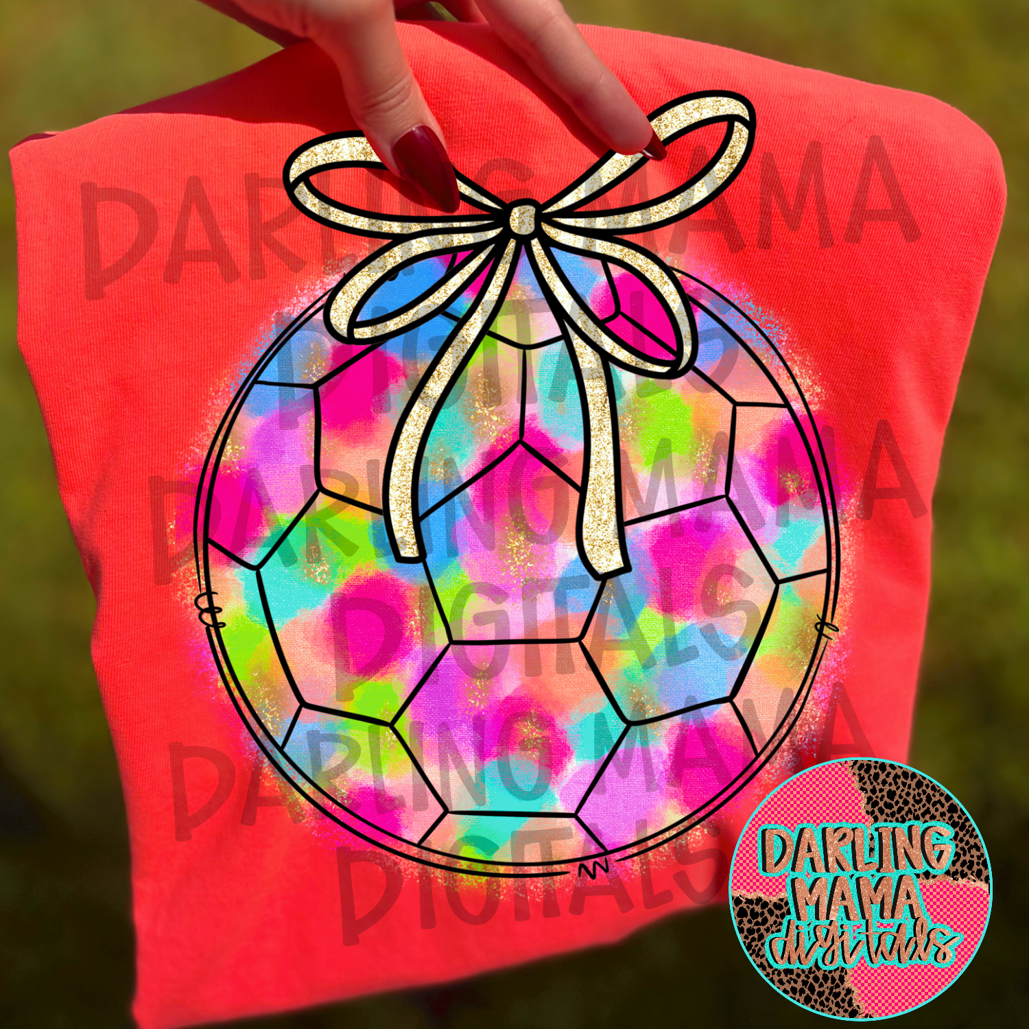 Neon Paint Glitter Soccer Ball – Darling Mama Digitals