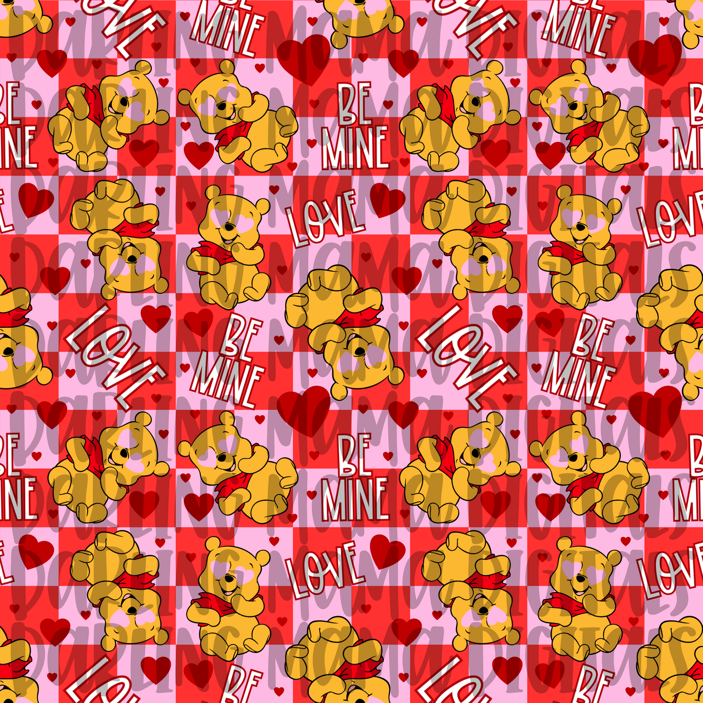 Pooh Bear Valentine Seamless File