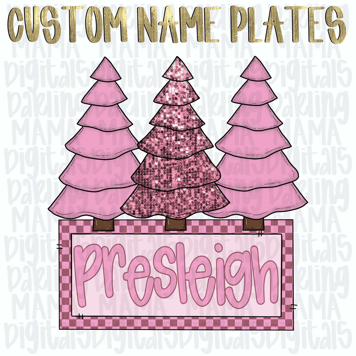 Custom pink sequin Christmas tree