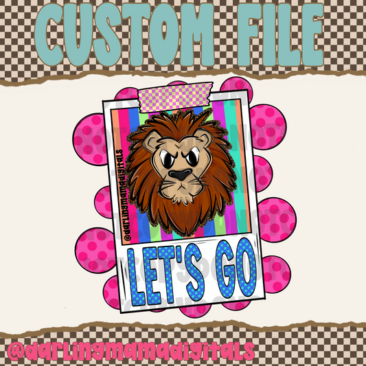 Custom funky polaroid mascot