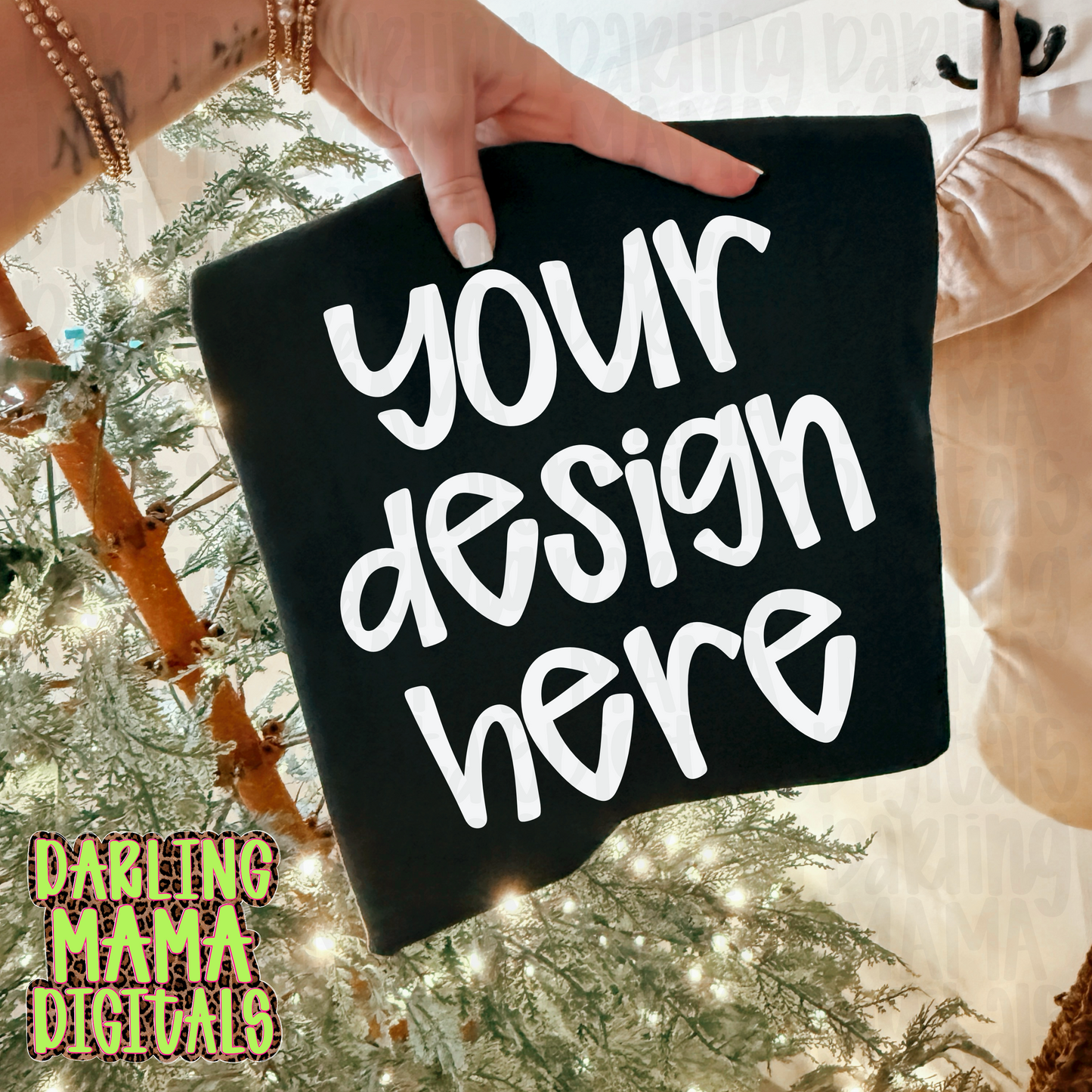 Black Christmas Tree & stocking