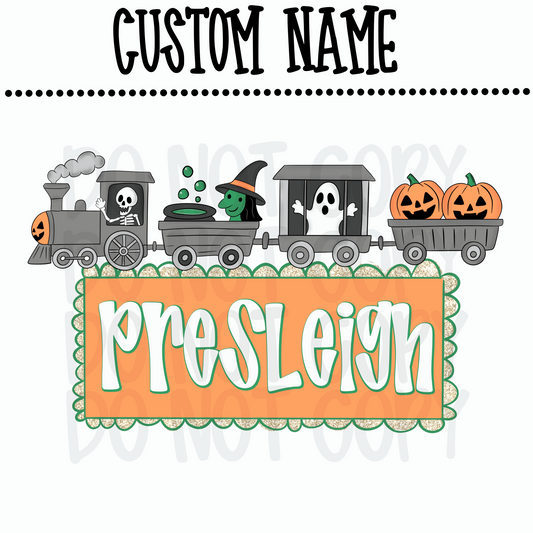 Custom Girl Spooky Train Name