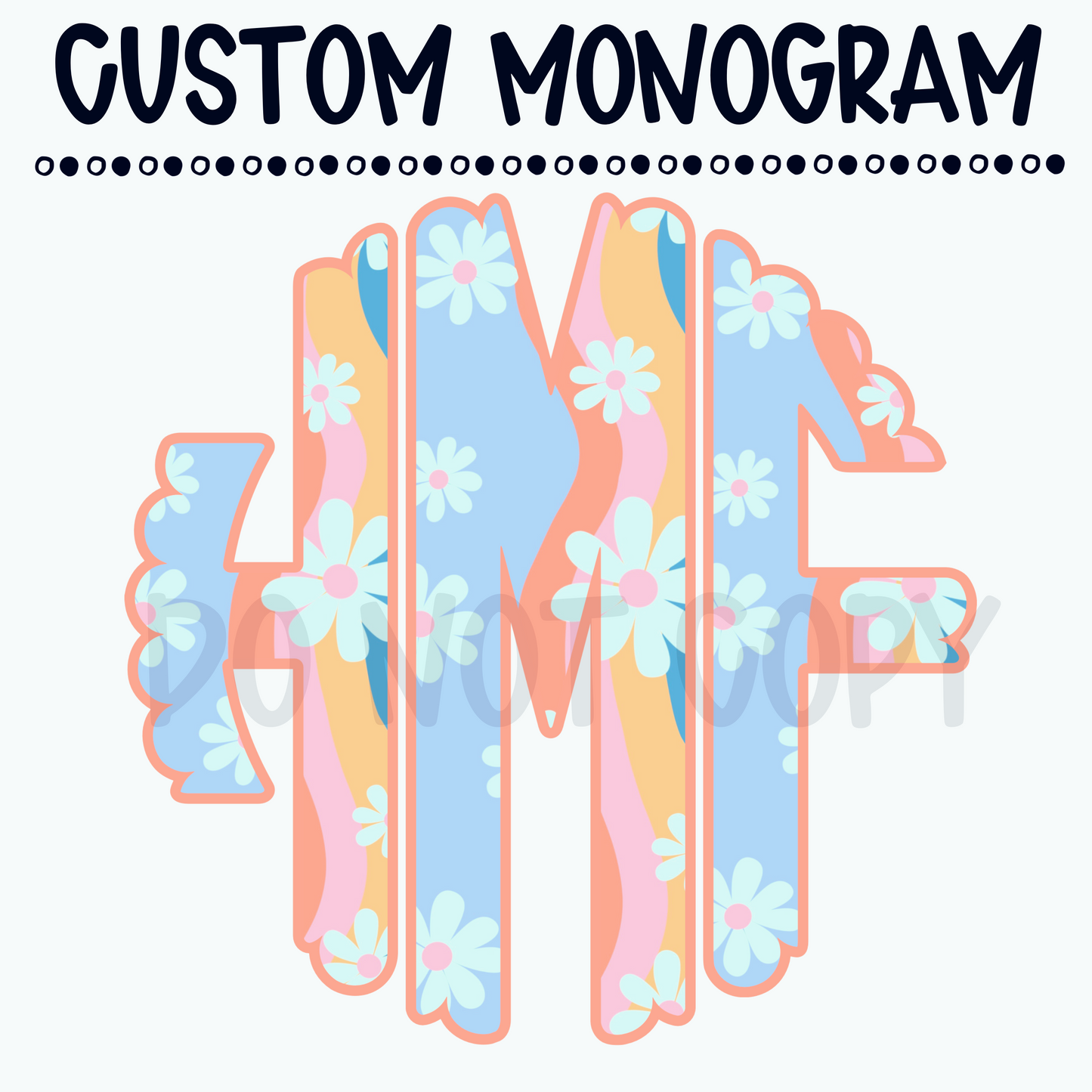 Retro Flower Monogram