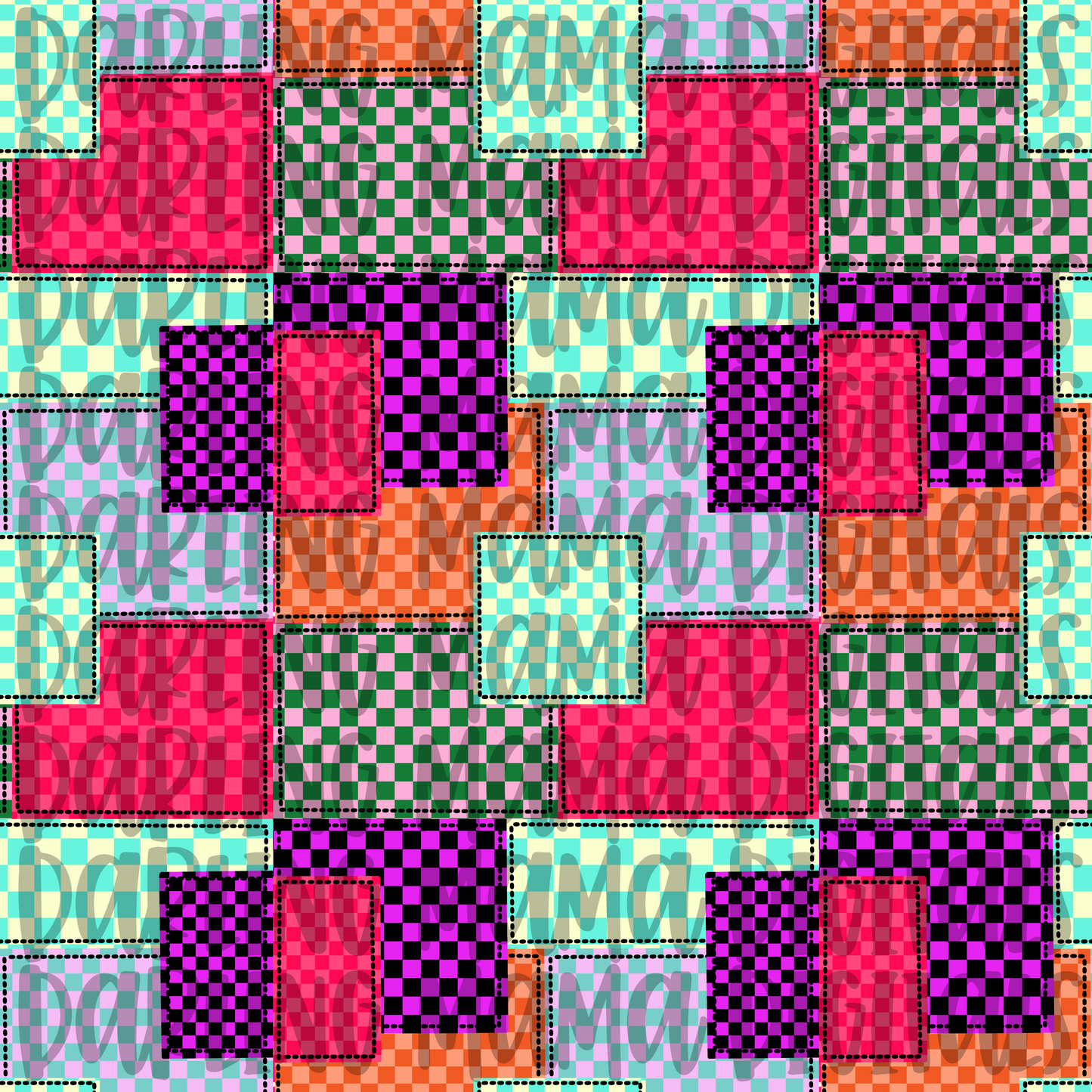 Retro Patchwork Seamless File