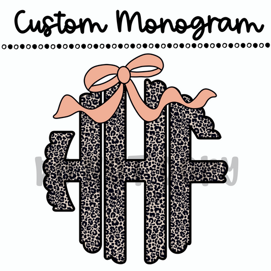 Custom Cheetah Monogram