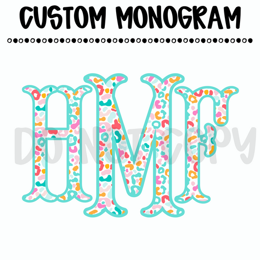 Custom Spring Cheetah Monogram