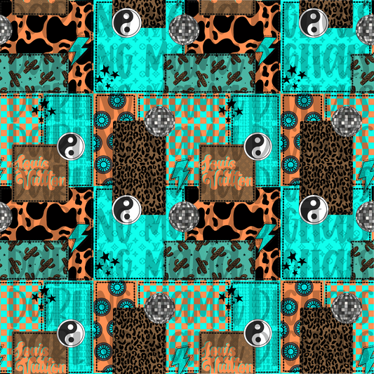 Boujee Orange Western Seamless Files