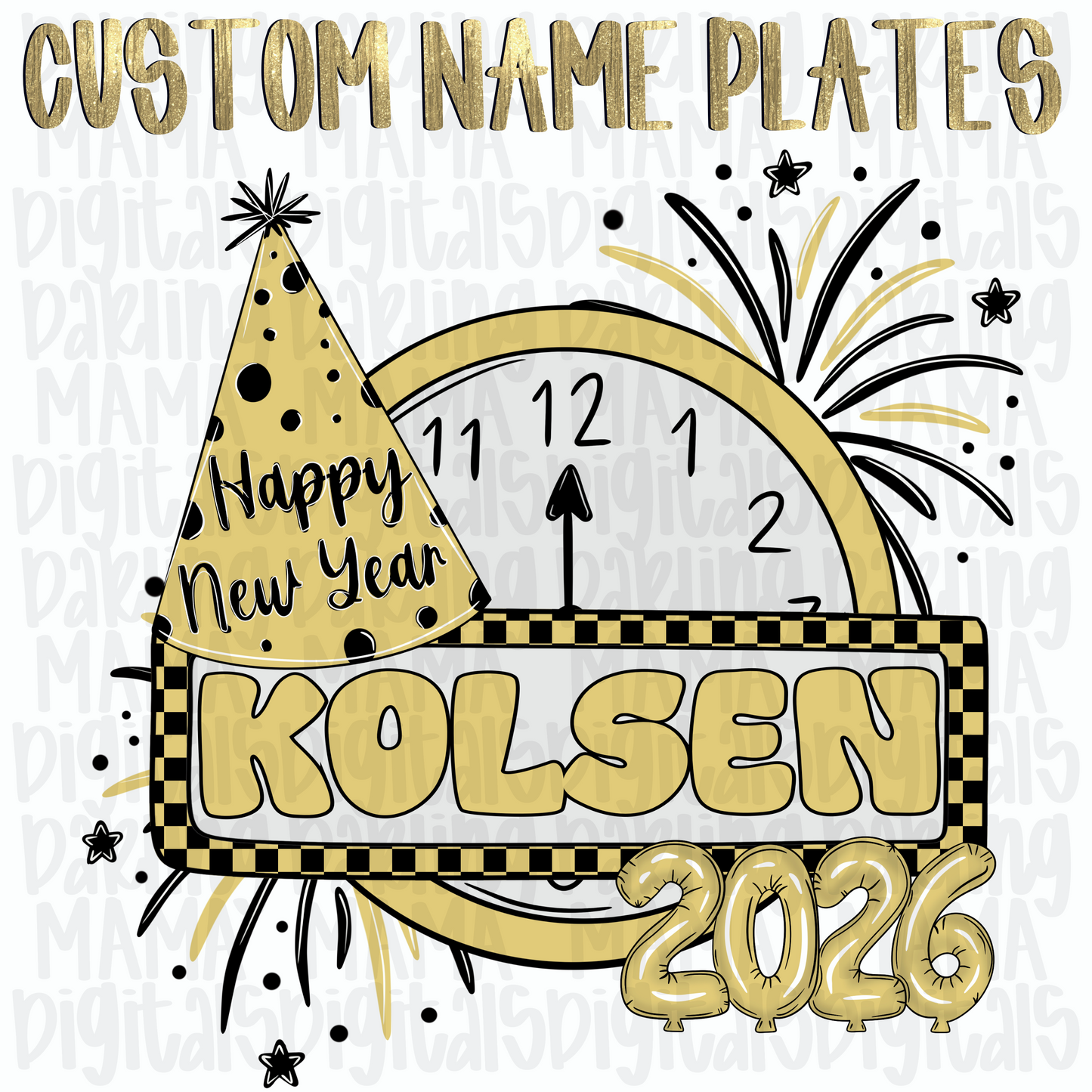 Custom Gold boys new years