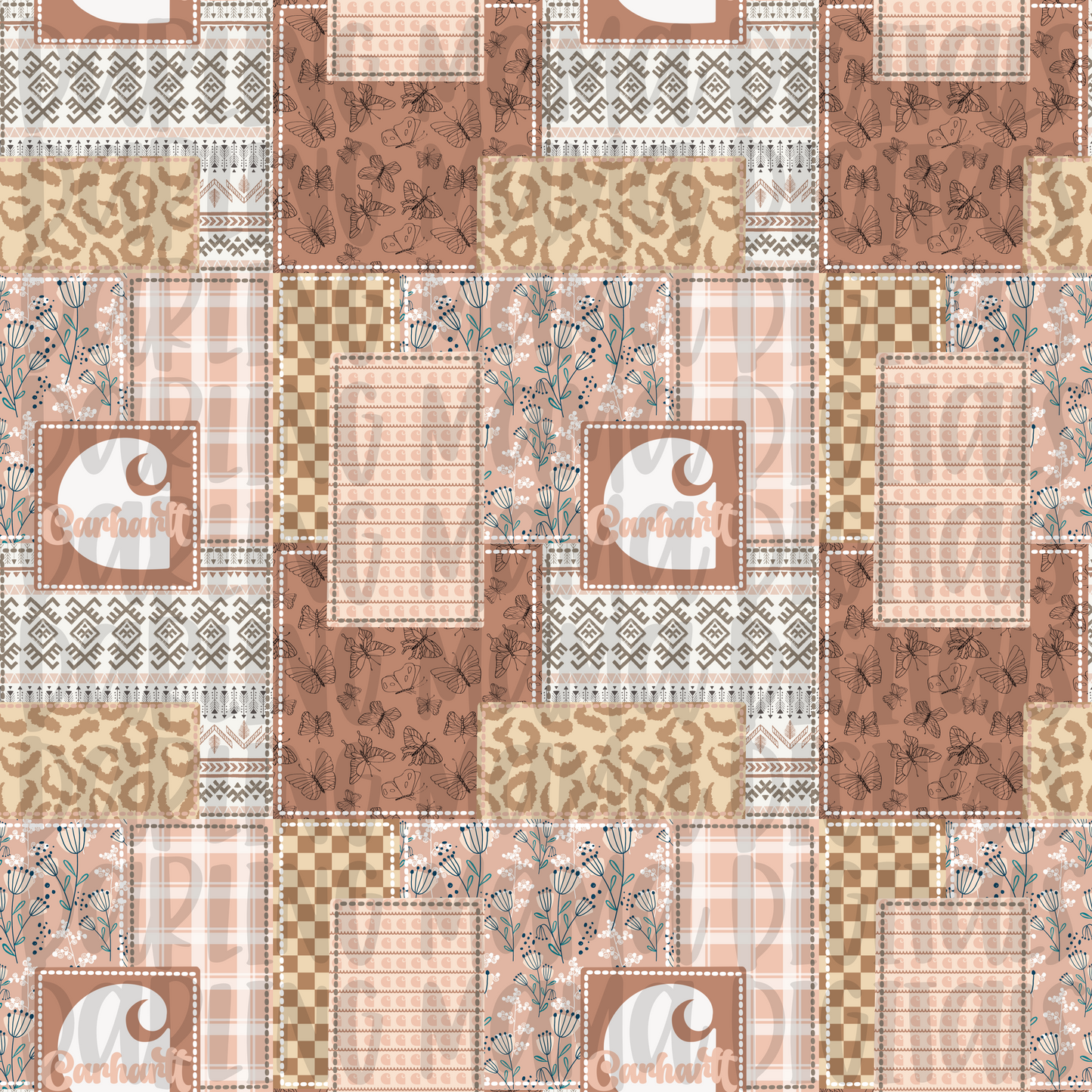 Boho Butterfly C*rhar** Patch Work Seamless File