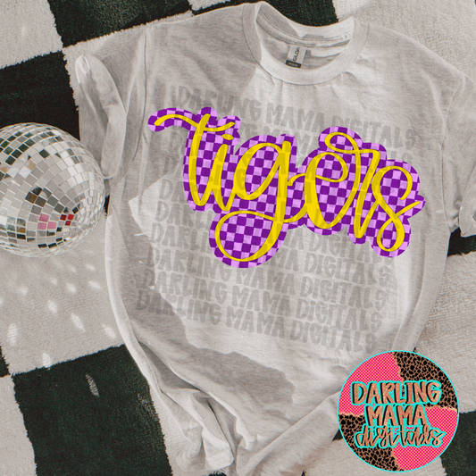 Purple and yellow Checkered tigers