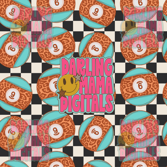 8ball checkered seamless