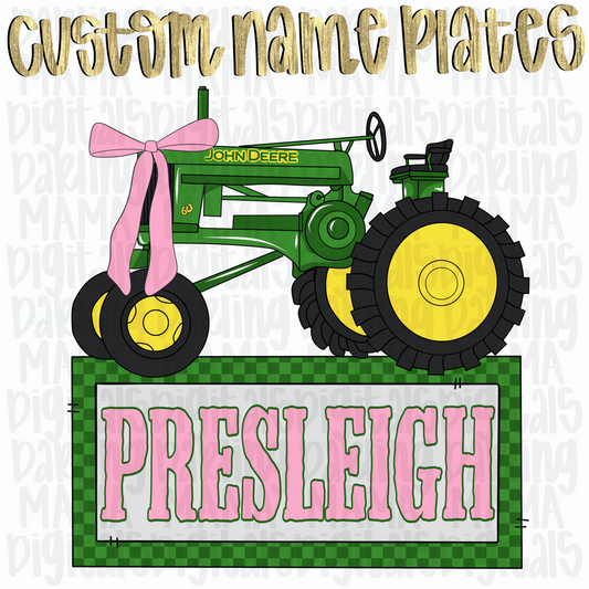 Custom girl JD tractor