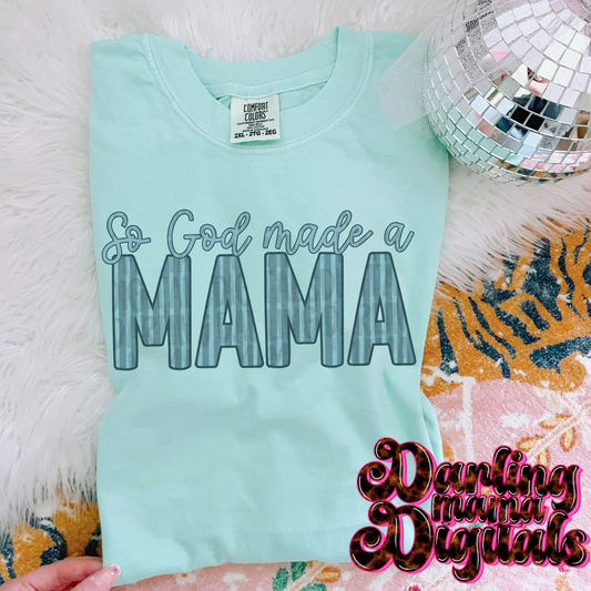 So God made a mama blue stripes