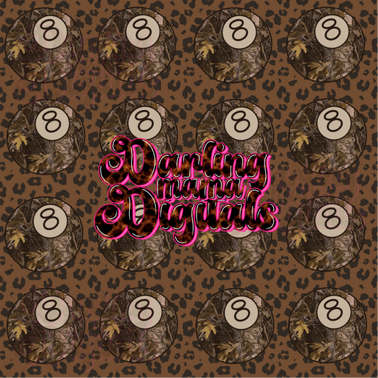 Cheetah camo 8 ball seamless