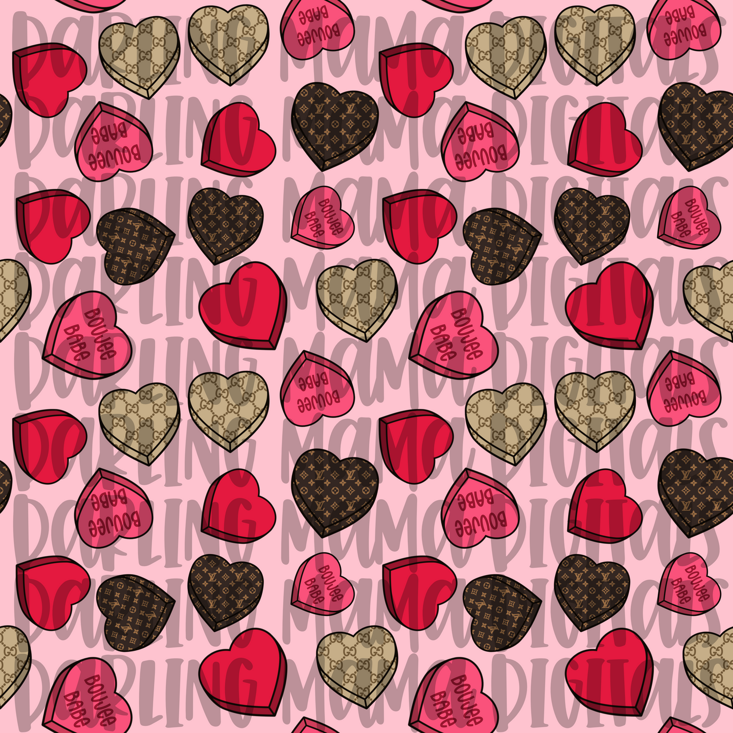 Boujee Valentine Hearts Seamless File
