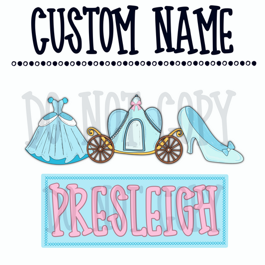 Blue Princess Custom Name