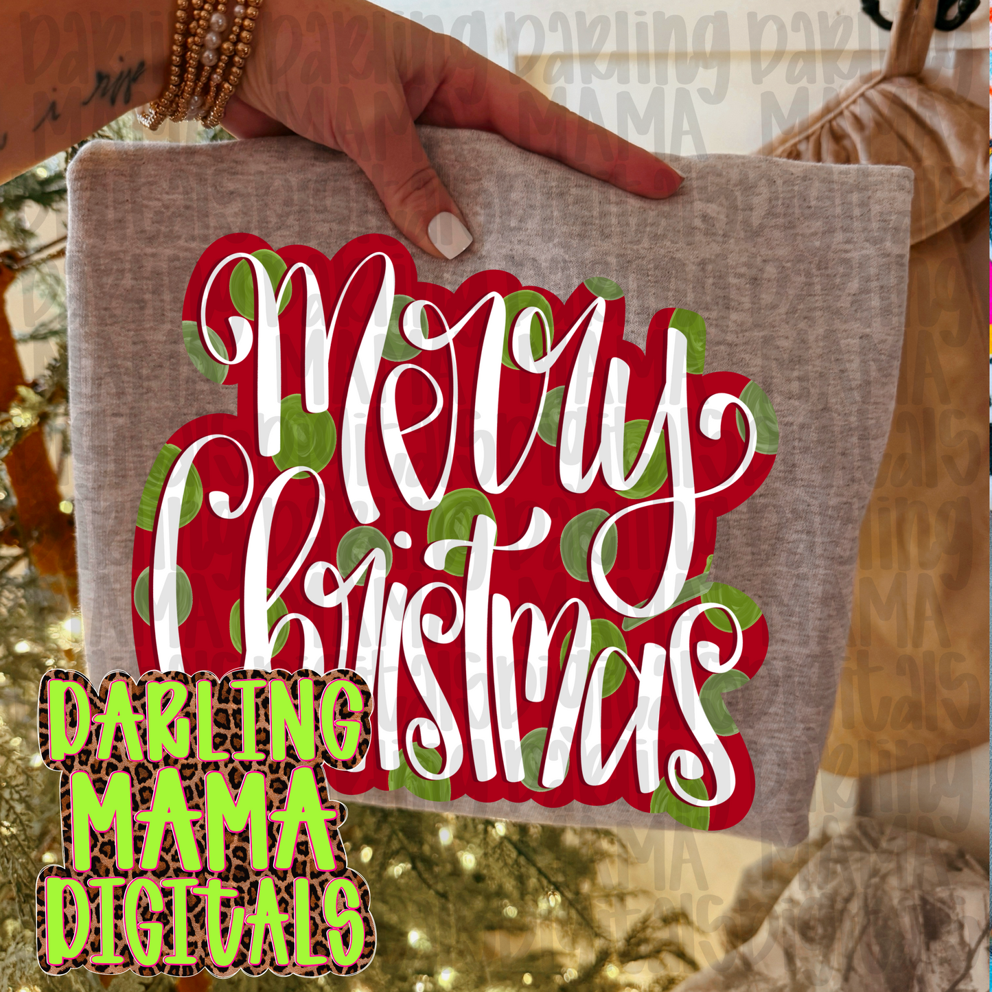 Polka dot merry Christmas