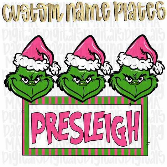 Custom pink green guy