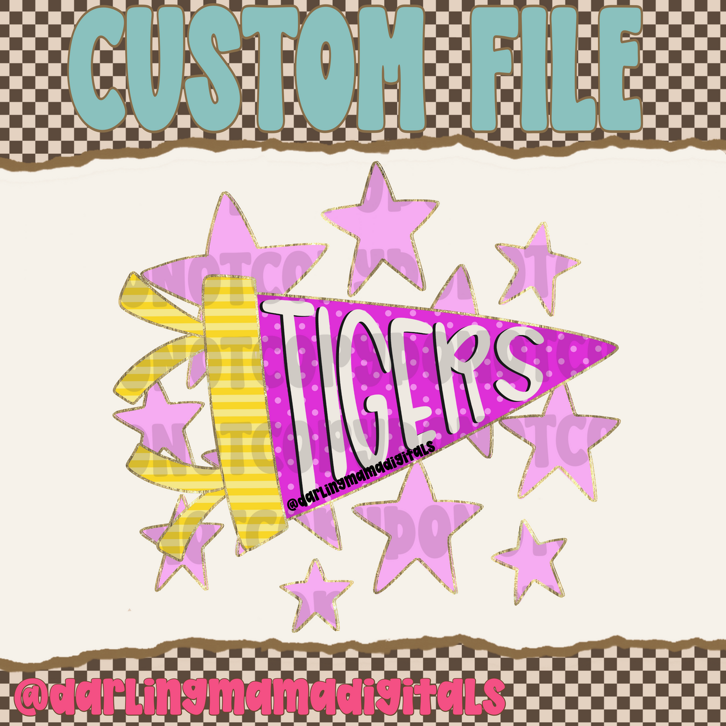 Custom pennant flag team name