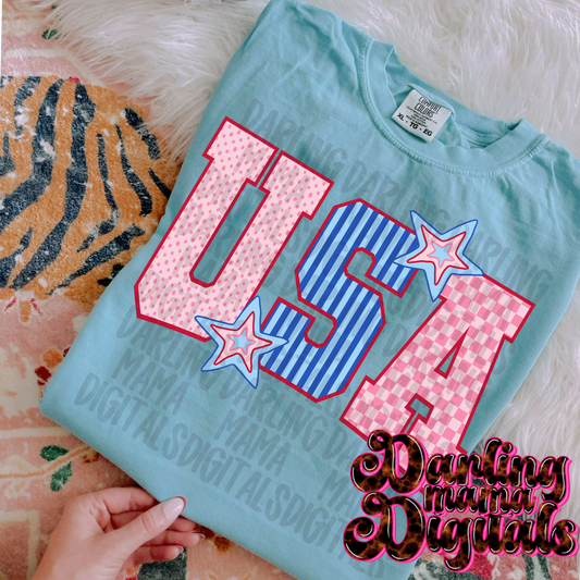 Red & Blue stars USA