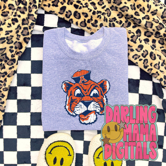 Vintage orange tiger (includes 2 PNGs)