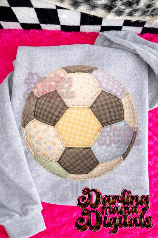 Faux quilted soccer ball