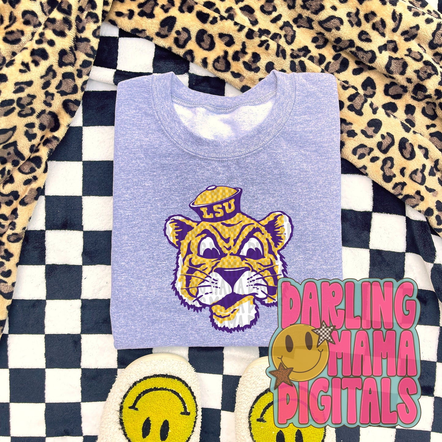 Vintage yellow tiger (includes 2 PNGs)