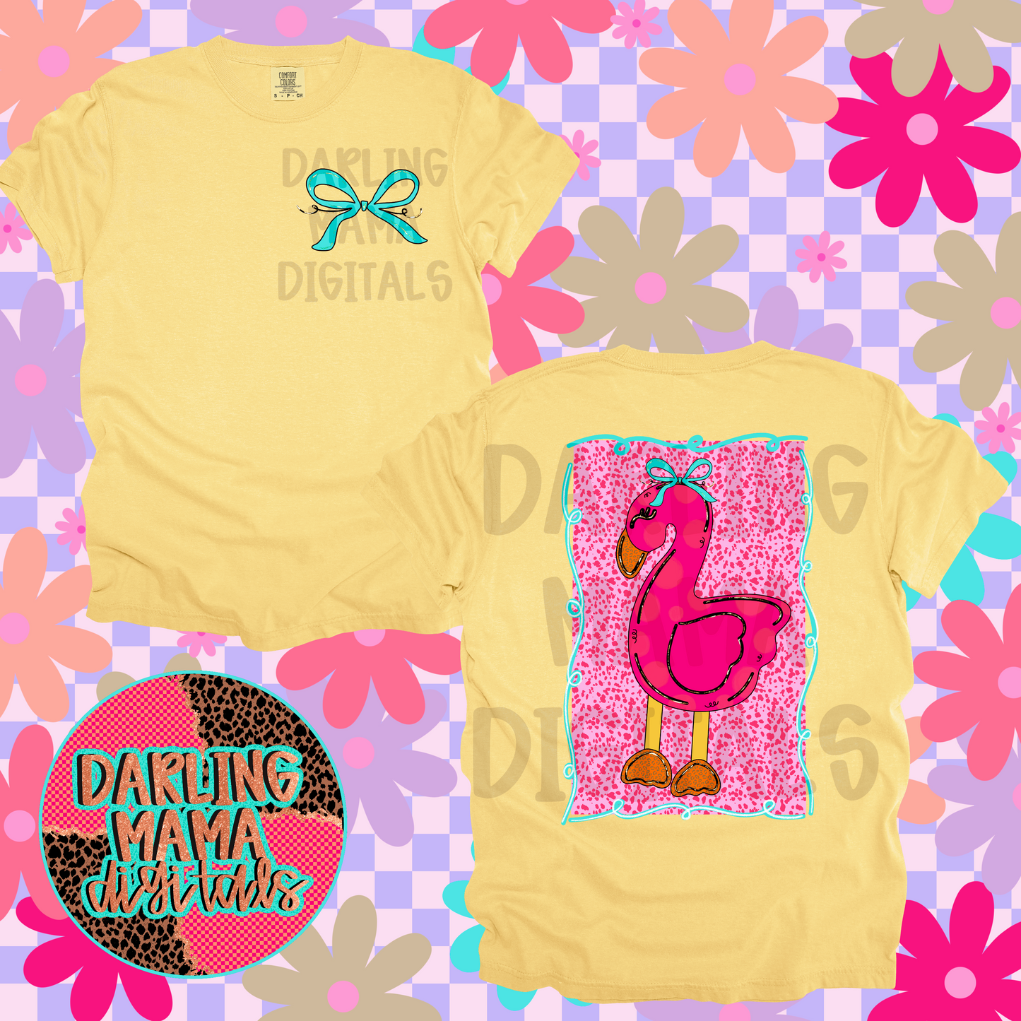 Hand Painted Flamingo