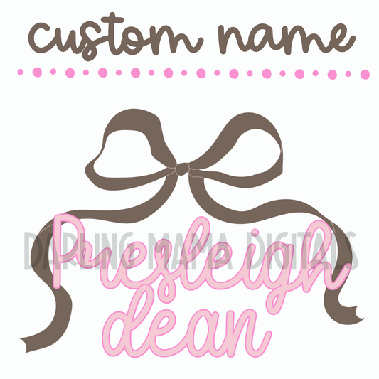 Custom Coquette Bow Name