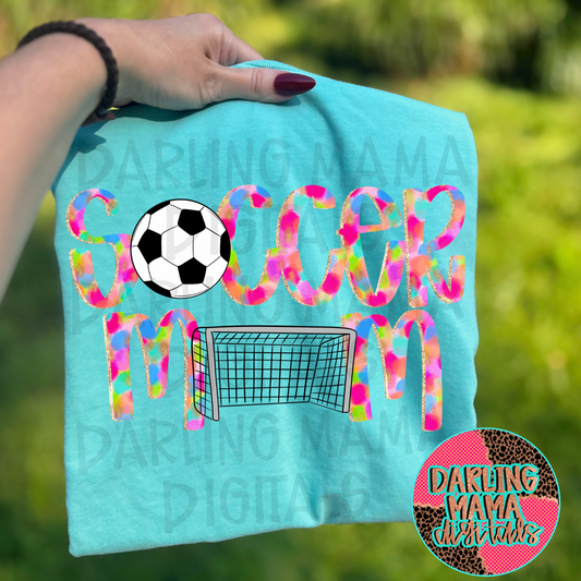 Hand Lettered Soccer Mom