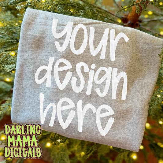 Flat lay ash grey Christmas tree