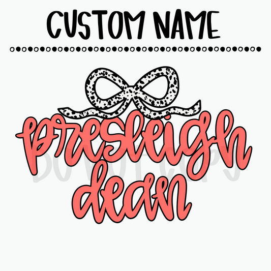 Dalmatian Bow Custom Name