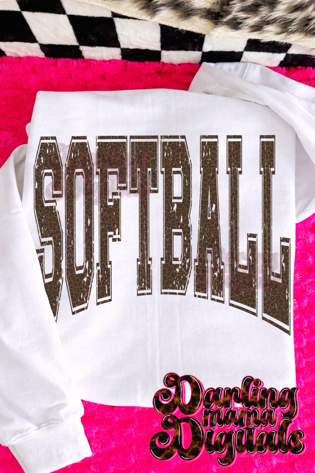 Cheetah distressed softball