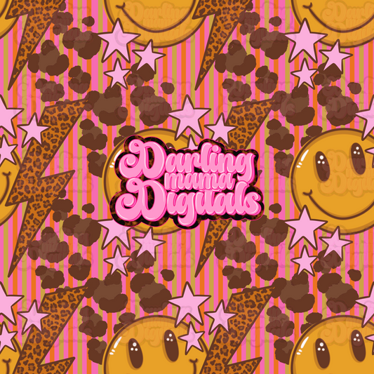 Cheetah smiley seamless